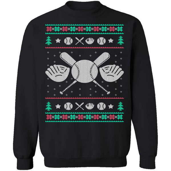 Baseball Ugly Christmas Sweater CustomCat