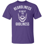 Beardliness Is Next To Godliness T-Shirt CustomCat