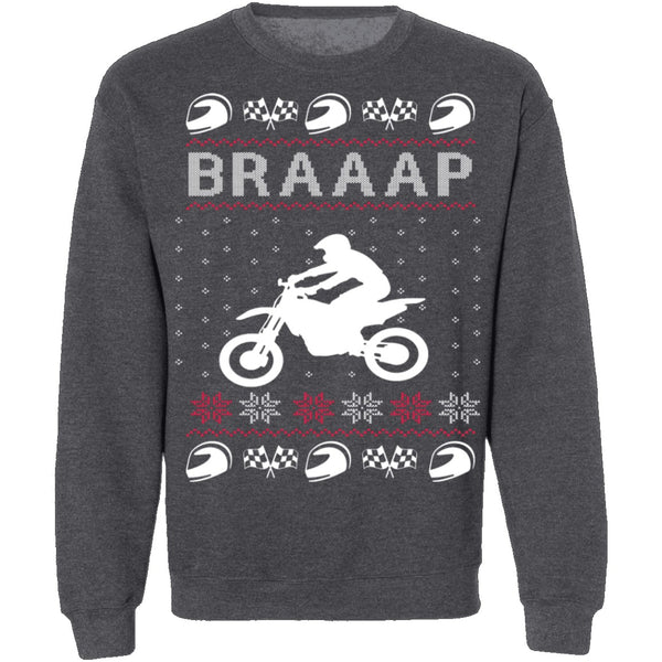 Braaap Motocross Ugly Christmas Sweater CustomCat