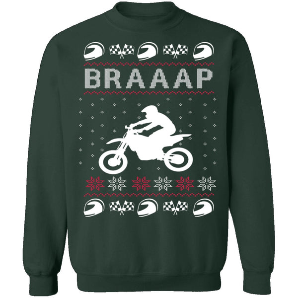 Braaap Motocross Ugly Christmas Sweater CustomCat