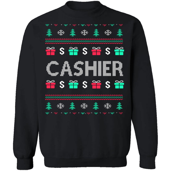 Cashier Ugly Christmas Sweater CustomCat