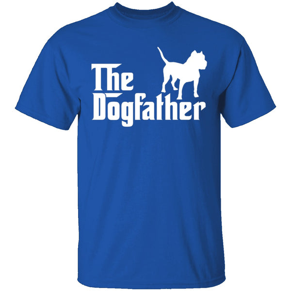Dogfather Pitbull T-Shirt CustomCat