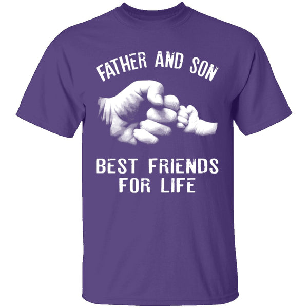 Father and Son Fist Bump Friends T-Shirt CustomCat