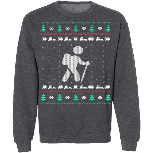 Hiking Ugly Christmas Sweater CustomCat