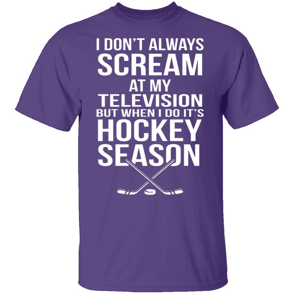 Hockey Season T-Shirt CustomCat