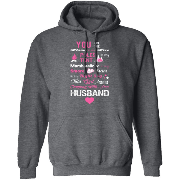 Love Husband and Camping T-Shirt CustomCat