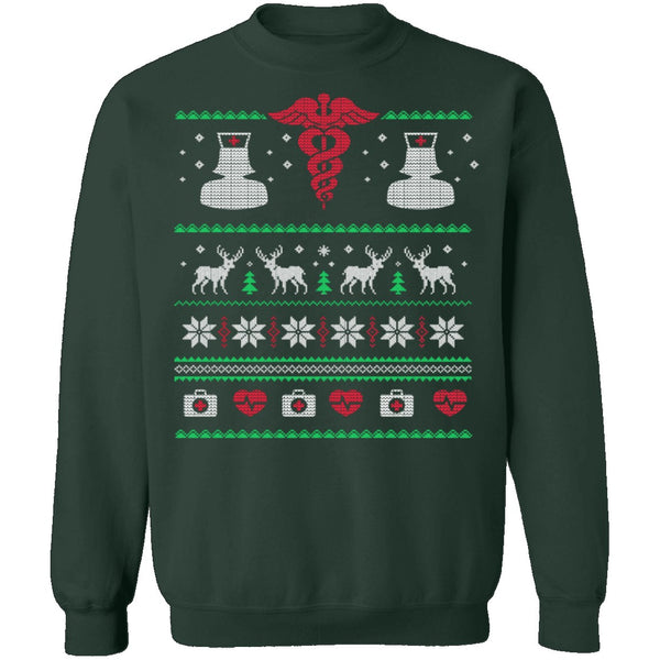 Nurse Ugly Christmas Sweater CustomCat