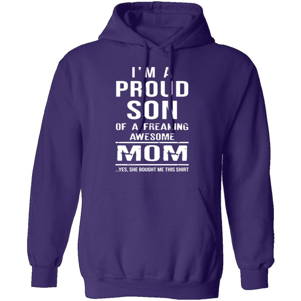 Proud Son Of An Awesome Mom T-Shirt CustomCat