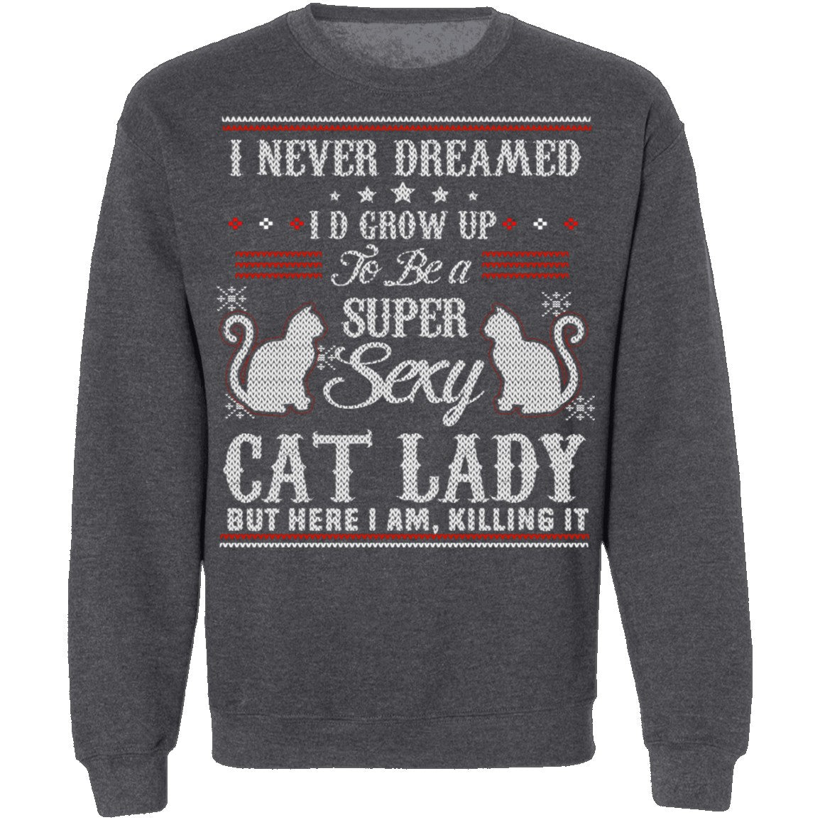 Sexy Cat Lady Ugly Christmas Sweater - T-Shirt | Gnarly Tees