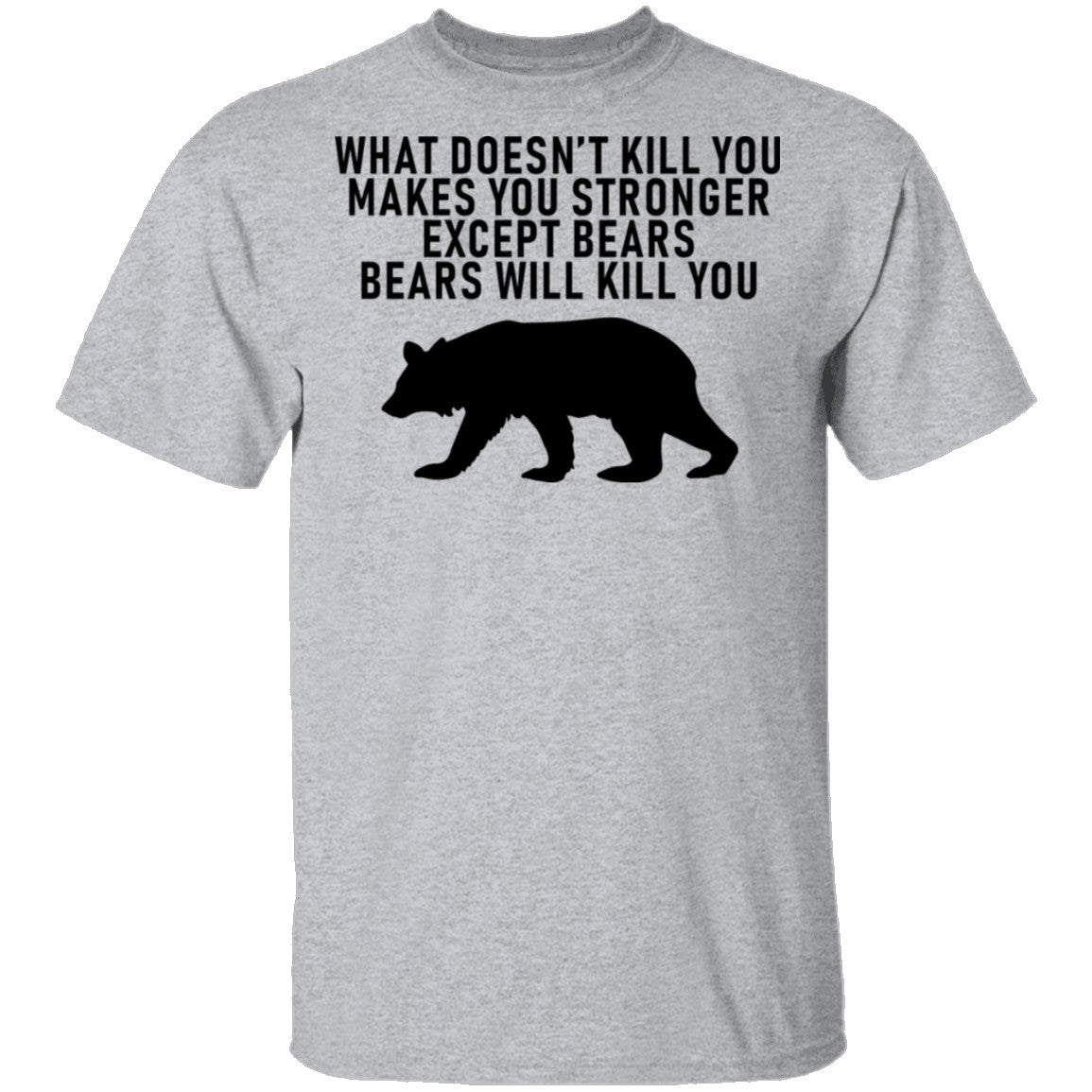 What Doesn't Kill You Makes You Stronger. Except Bears." Poster