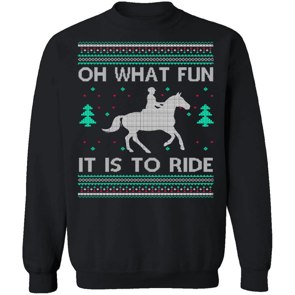 What Fun It Is To Ride Ugly Christmas Sweater CustomCat