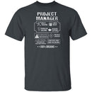 100% Organic Project Manager T-Shirt CustomCat