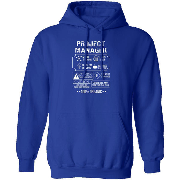 100% Organic Project Manager T-Shirt CustomCat