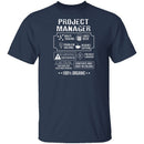 100% Organic Project Manager T-Shirt CustomCat