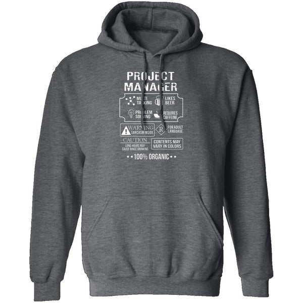 100% Organic Project Manager T-Shirt CustomCat