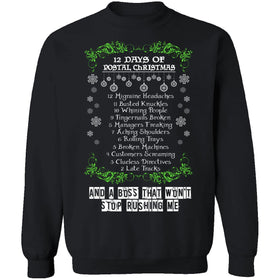 12 Days Of Postal Christmas T-Shirt CustomCat