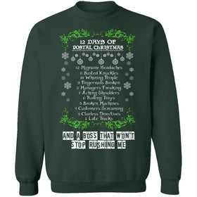 12 Days Of Postal Christmas T-Shirt CustomCat
