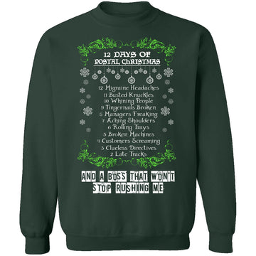 12 Days Of Postal Christmas T-Shirt CustomCat