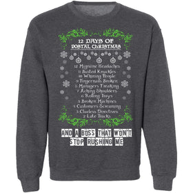 12 Days Of Postal Christmas T-Shirt CustomCat
