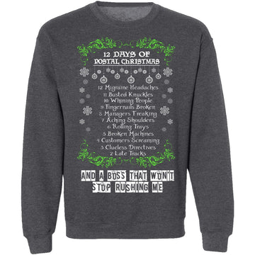 12 Days Of Postal Christmas T-Shirt CustomCat