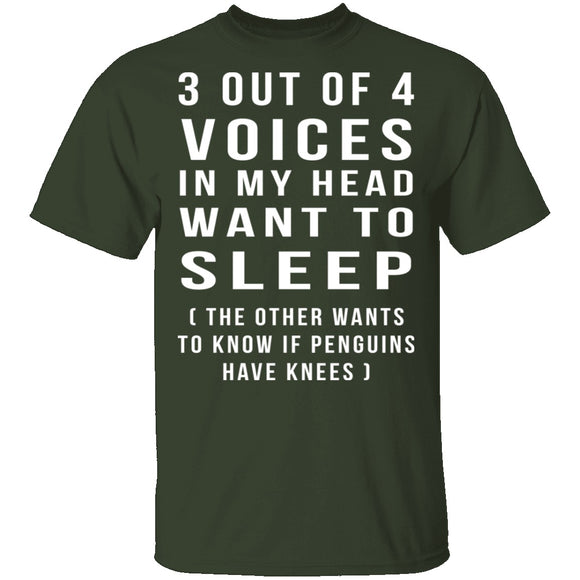 3 Out Of 4 Voices T-Shirt CustomCat