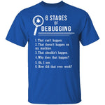 6 Stages Of Debugging T-Shirt CustomCat