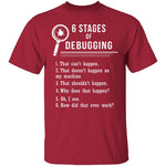 6 Stages Of Debugging T-Shirt CustomCat