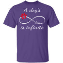 A Dog's Love Is Infinite T-Shirt CustomCat