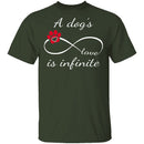 A Dog's Love Is Infinite T-Shirt CustomCat