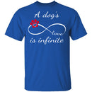 A Dog's Love Is Infinite T-Shirt CustomCat