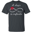 A Dog's Love Is Infinite T-Shirt CustomCat