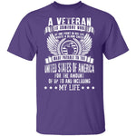 A Veteran, My Life T-Shirt CustomCat