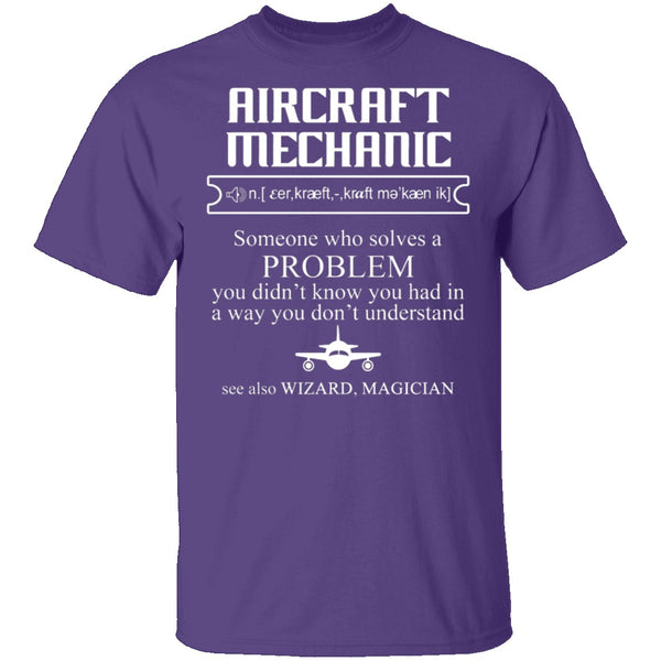 Aircraft Mechanic Definition T-Shirt CustomCat