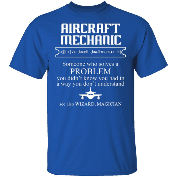 Aircraft Mechanic Definition T-Shirt CustomCat