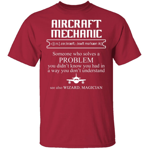 Aircraft Mechanic Definition T-Shirt CustomCat