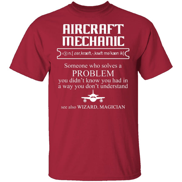 Aircraft Mechanic Definition T-Shirt CustomCat