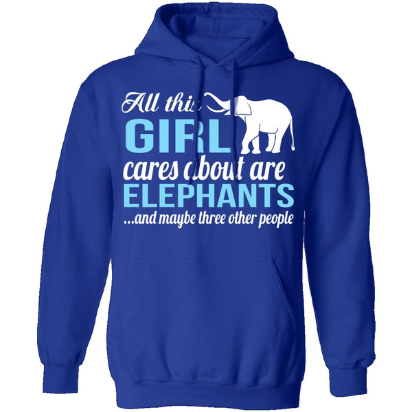 All I Care About Is Elephants T-Shirt CustomCat