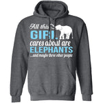 All I Care About Is Elephants T-Shirt CustomCat