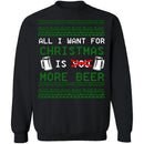 All I Want For Christmas Is More Beer Ugly Christmas Sweater CustomCat