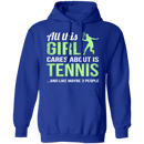 All This Girl Cares About Is Tennis T-Shirt CustomCat