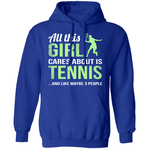 All This Girl Cares About Is Tennis T-Shirt CustomCat