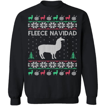 Alpaca Fleece Navidad Ugly Christmas Sweater CustomCat