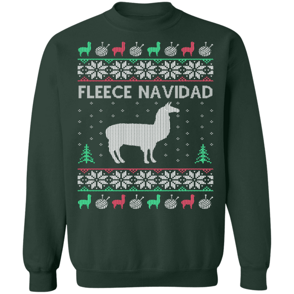 Alpaca Fleece Navidad Ugly Christmas Sweater CustomCat
