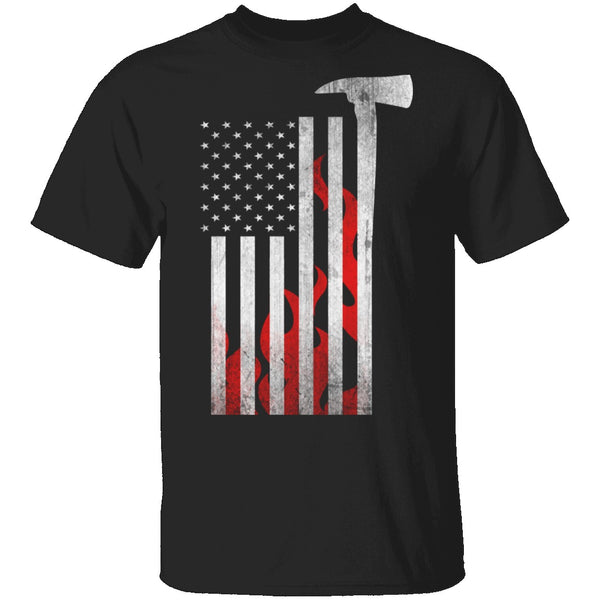 American Firefighter T-Shirt CustomCat