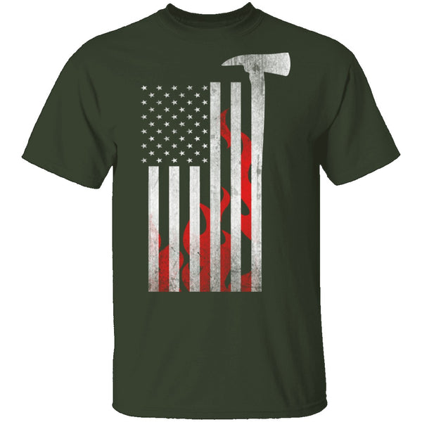 American Firefighter T-Shirt CustomCat