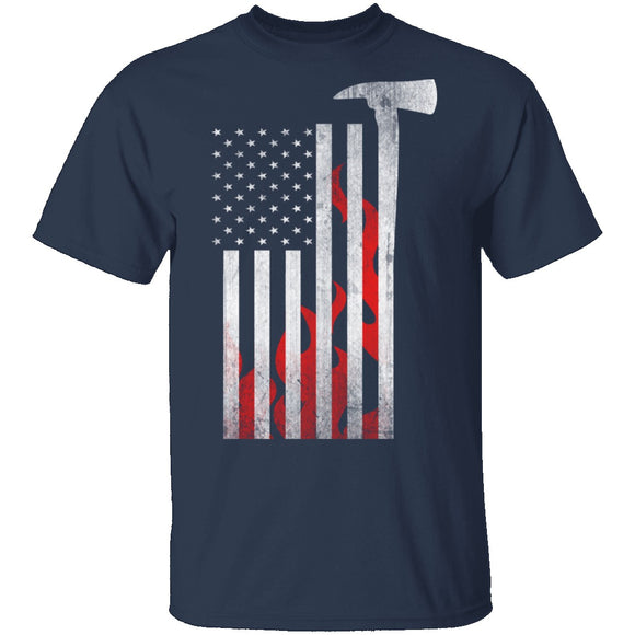 American Firefighter T-Shirt CustomCat