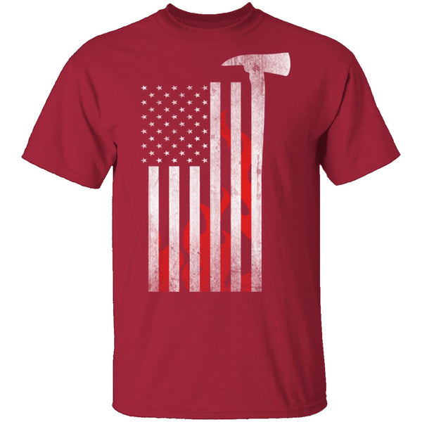 American Firefighter T-Shirt CustomCat