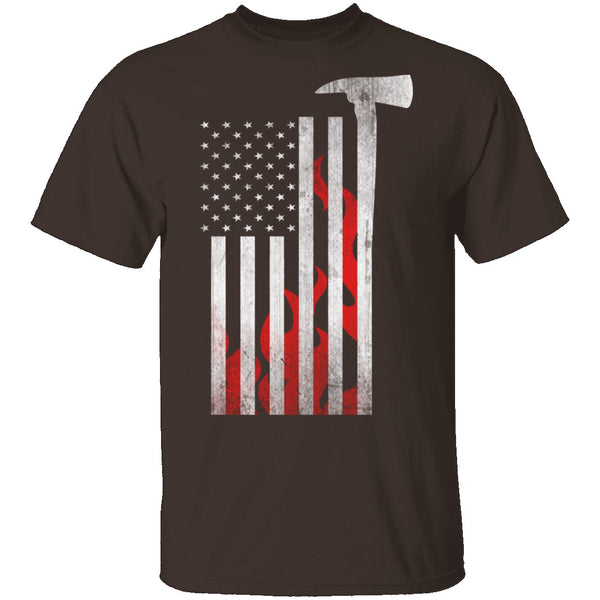 American Firefighter T-Shirt CustomCat