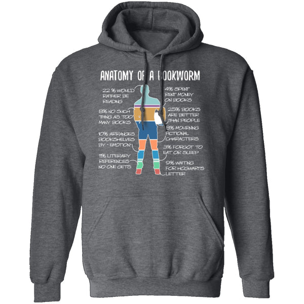 Anatomy Of A Bookworm T-Shirt CustomCat