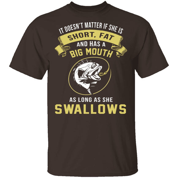 As Long As She Swallows T-Shirt CustomCat